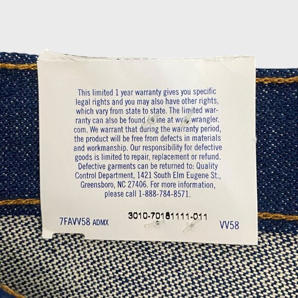 Wrangler Cowboy Cut Denim Jeans Blue Men's Size 38X32 Original Fit Pro Rodeo New - Picture 11 of 12